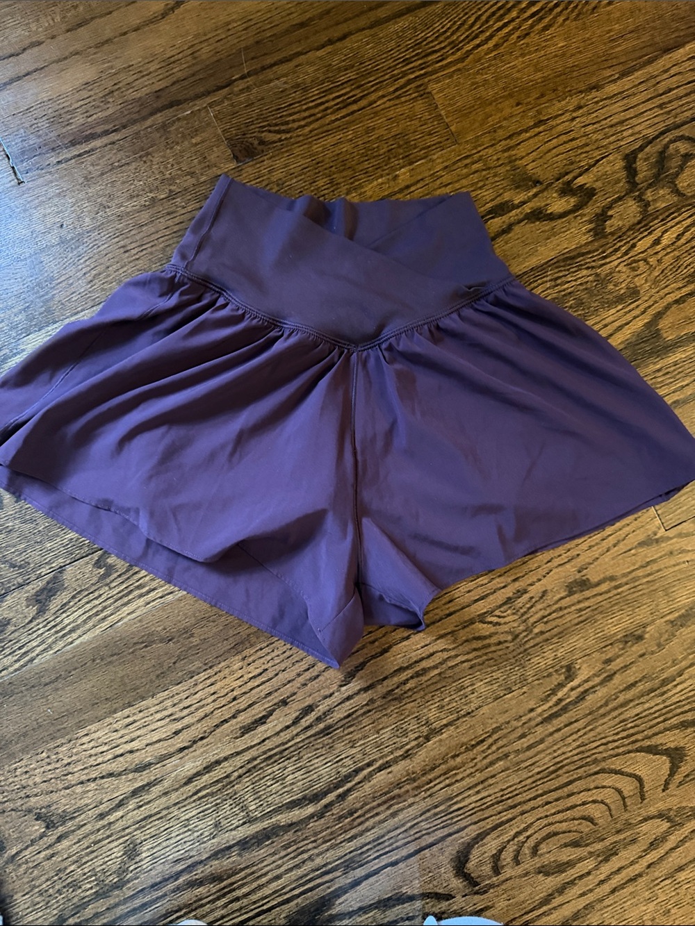 aerie Deep Purple High-Waist Flared Athletic Skort